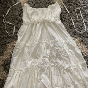 Flowy White dress-SHEIN- Size M